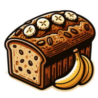 AI generated graphics tasty healthy banana bread png