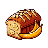 AI generated graphics tasty healthy banana bread png