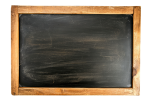 AI generated Blank blackboard in wooden frame isolated on transparent background png