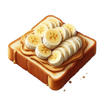 ai gegenereerd grafiek smakelijk gezond banaan brood png