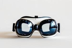 AI generated Virtual reality glasseds on white background. photo