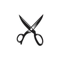 scissors sewing logo icon isolated  vector illustration