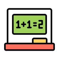 un hermosa diseño icono de en línea matemáticas clase vector