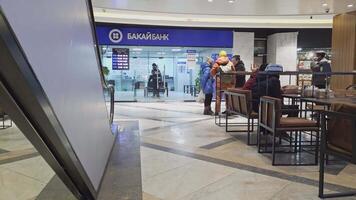 customers walking inside ZUM Aichurok mall in Bishkek video