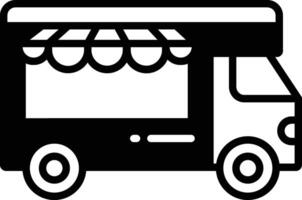 Food truckglyph and line vector illustration