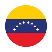 UAE-Venezuela national flag vector icon design. Venezuela circle flag. Round of Venezuela flag.