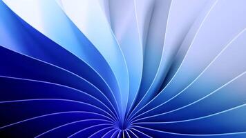 Abstract 3D Geometrical Blue Background with Rotating Curved Lines video