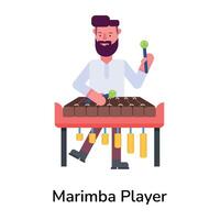 Trendy Marimba Player vector