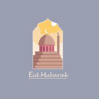 contento eid Mubarak vector configurarlo haría ser bonito para saludo tarjeta, carteles, y pancartas diseño