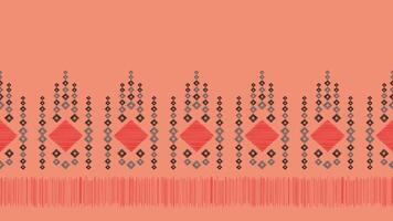 Traditional Ethnic ikat motif fabric pattern background geometric .Ikat embroidery Ethnic pattern pink pastel rose pink background wallpaper. Abstract,vector,illustration.Texture,frame,decoration. vector