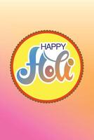 Holi Festival with colorful background, Happy holi typo vector