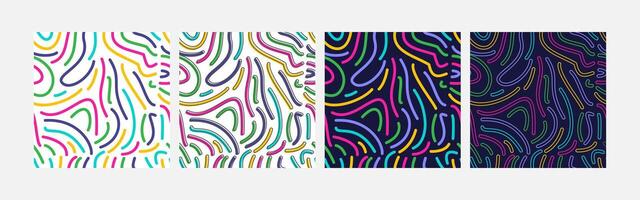 Collection of abstract background seamless pattern 90s style vector design, design can be for t-shirts, wrapping paper, printing needs