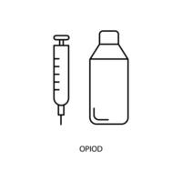 opiod concept line icon. Simple element illustration. opiod concept outline symbol design. vector