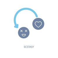 ectasy concept line icon. Simple element illustration. ectasy concept outline symbol design. vector