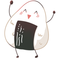 onigiri Sorridi e contento così carino png