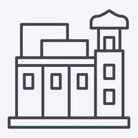 Icon Souq Waqif. related to Qatar symbol. line style. simple design illustration. vector