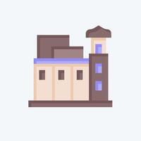 Icon Souq Waqif. related to Qatar symbol. flat style. simple design illustration. vector