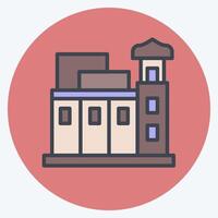 Icon Souq Waqif. related to Qatar symbol. color mate style. simple design illustration. vector