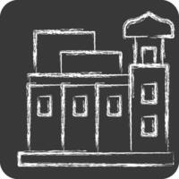 Icon Souq Waqif. related to Qatar symbol. chalk Style. simple design illustration. vector