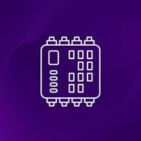 PLC, Programmable logic controller line vector icon