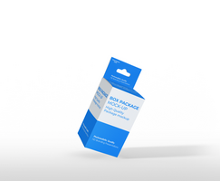 box mockup short rectangle size-with hanger psd