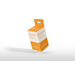box mockup short rectangle size-with hanger psd