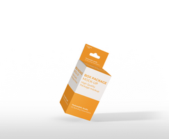 box mockup short rectangle size-with hanger psd