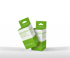 box mockup short rectangle size-with hanger psd