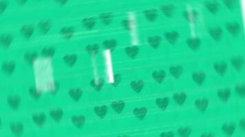 un verde corazón conformado modelo en un verde antecedentes video