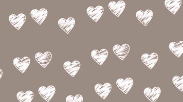 a pattern of hearts on a brown background video