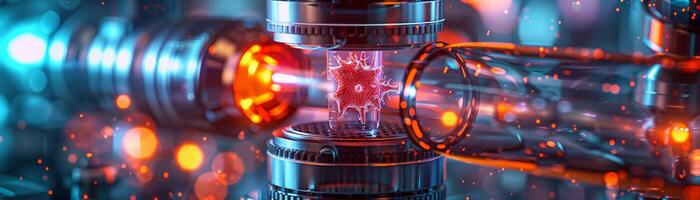 ai generado cuántico energía extractor nanomáquinas foto