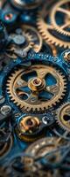 AI generated Mechanical Clockwork Gears photo