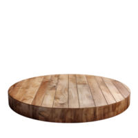 AI generated 3d render of wooden Podium product isolated on transparent background Generative AI png