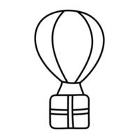 A beautiful design icon of hot air balloon vector