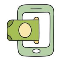 Modern design icon of mobile payment vector