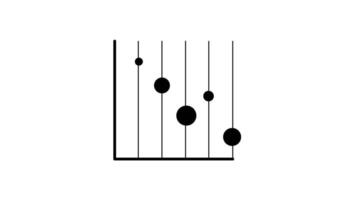 Blase Diagramm Symbol im Linie Stil von nett animiert zum Ihre Videos, einfach zu verwenden mit transparent Hintergrund video