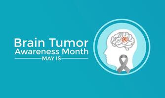 Brain Cancer awareness month is observed each year in May. That s supporting and awaring people illness of brain tumor. Vector illustration.