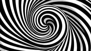 ai gerado Preto e branco abstrato espiral círculo ciclo padronizar fundo video