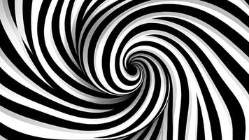 AI generated black and white abstract spiral circle loop pattern background video