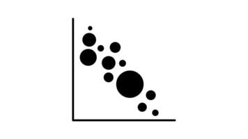 Bubble Chart Icon in Line Style of nice animated for your videos, easy to use with Transparent Background video