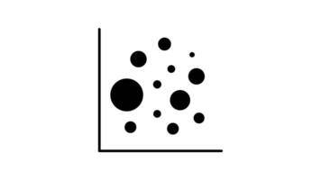 Bubble Chart Icon in Line Style of nice animated for your videos, easy to use with Transparent Background video