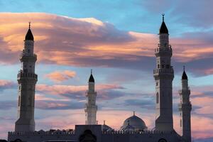 The Quba Mosque is a mosque located in Medina, in the Hejazi region of Saudi Arabia, built in the lifetime of the Islamic prophet Muhammad in the 7th century. photo