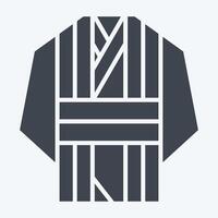 Icon Yukata. related to Japan symbol. glyph style. simple design illustration. vector