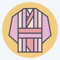 Icon Yukata. related to Japan symbol. color mate style. simple design illustration. vector