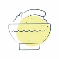 Icon Kabayaki. related to Japan symbol. Color Spot Style. simple design illustration. vector