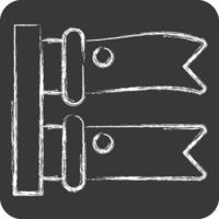 Icon Koinobori. related to Japan symbol. chalk Style. simple design illustration. vector