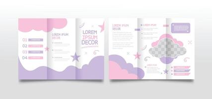 autismo tríptico folleto modelo. moderno, creativo y profesional folleto vector diseño. sencillo y minimalista promoción diseño ilustración.