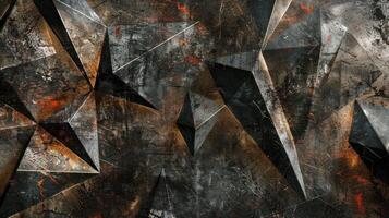 AI generated Abstract wallpaper featuring angular octahedrite-inspired motifs photo