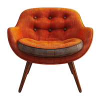 AI generated Modern nessa chair front view png isolated on transparent background