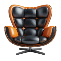 AI generated Modern nessa chair front view png isolated on transparent background